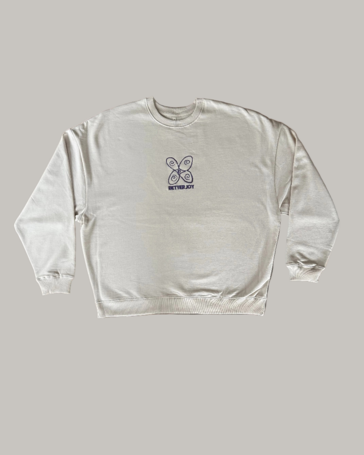 oversized butterfly sweatshirt (navy or oat)