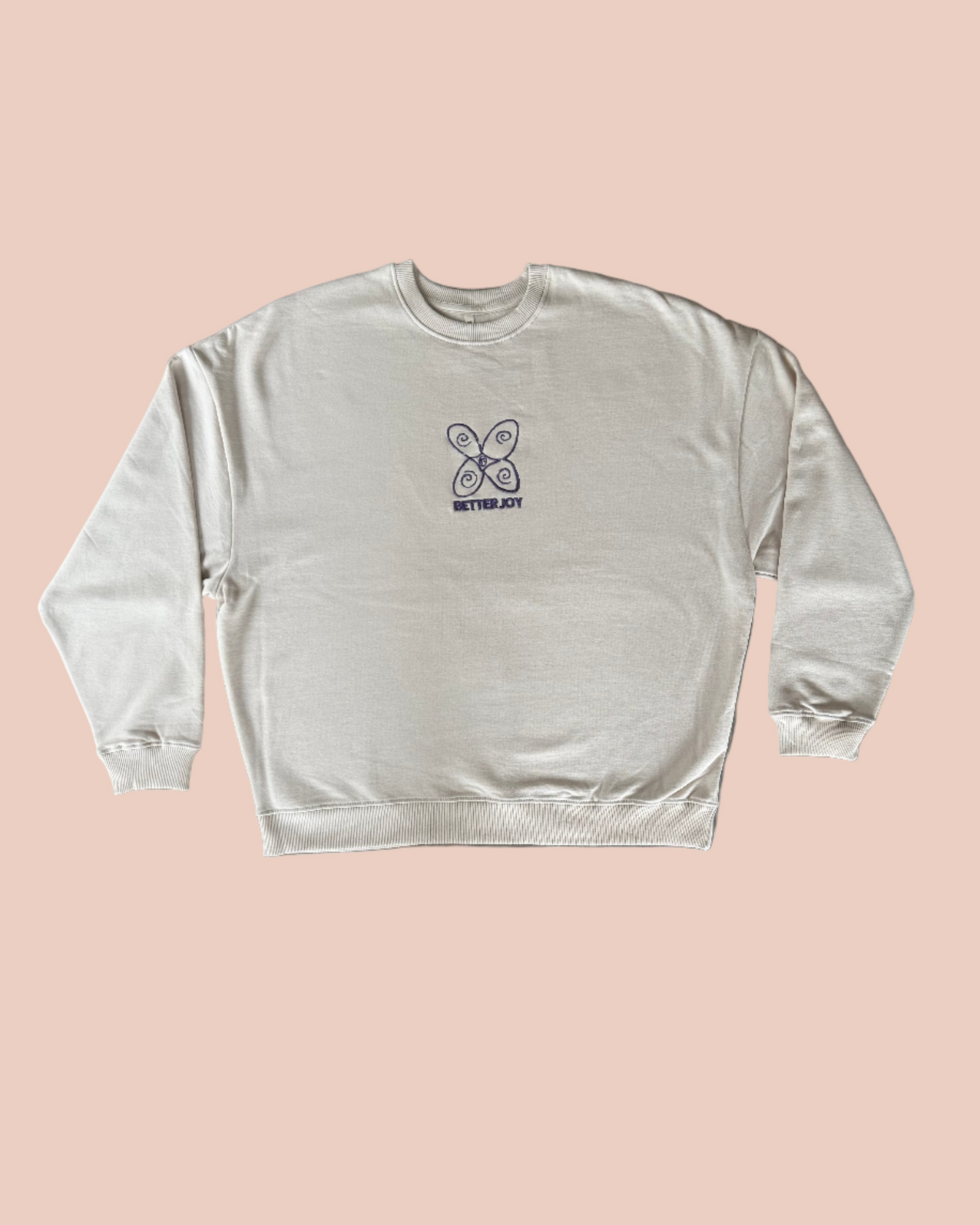 oversized butterfly sweatshirt (navy or oat)