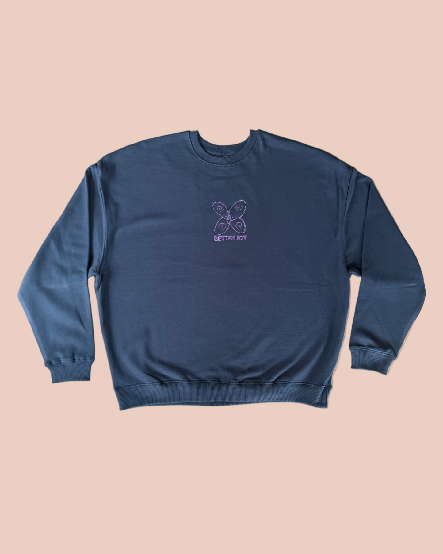 oversized butterfly sweatshirt (navy or oat)